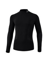 Erima Functional Underwear Long Sleeve Shirt Athletic Turtleneck with Collar (Seamless) Black Men's